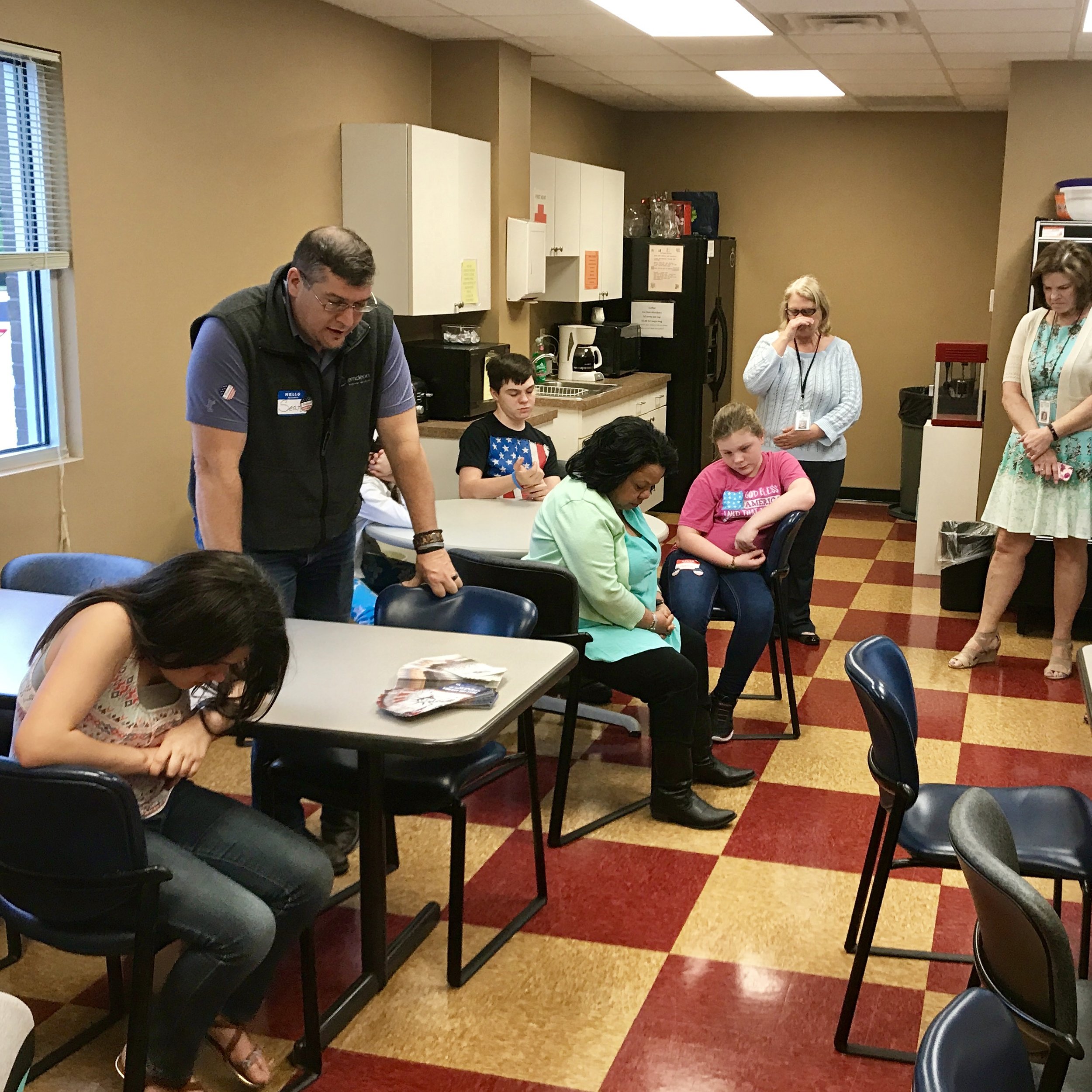 Breakfast was served to the staff of DCS on the National Day of Prayer. The sacrifice of these social servants often goes unnoticed and unappreciated. The CFC3 serves both at-risk children and families and those who minister to them.