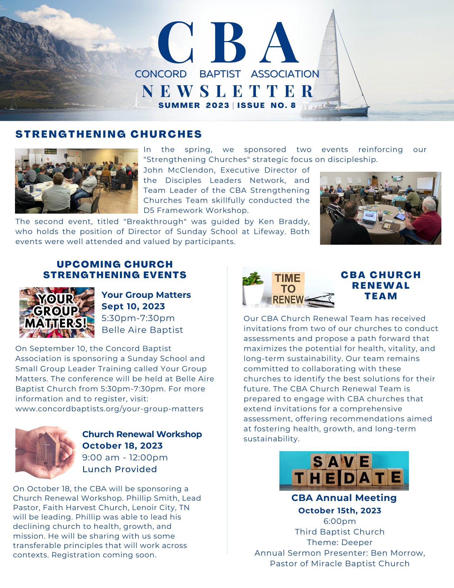 Newsletter — Concord Baptist Association