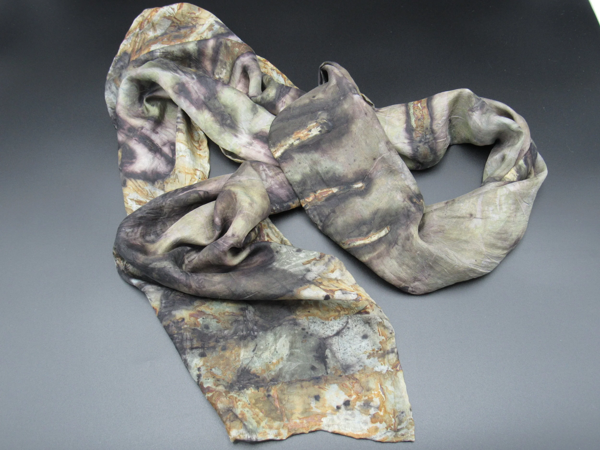 "Ore Indigo" Silk Scarf