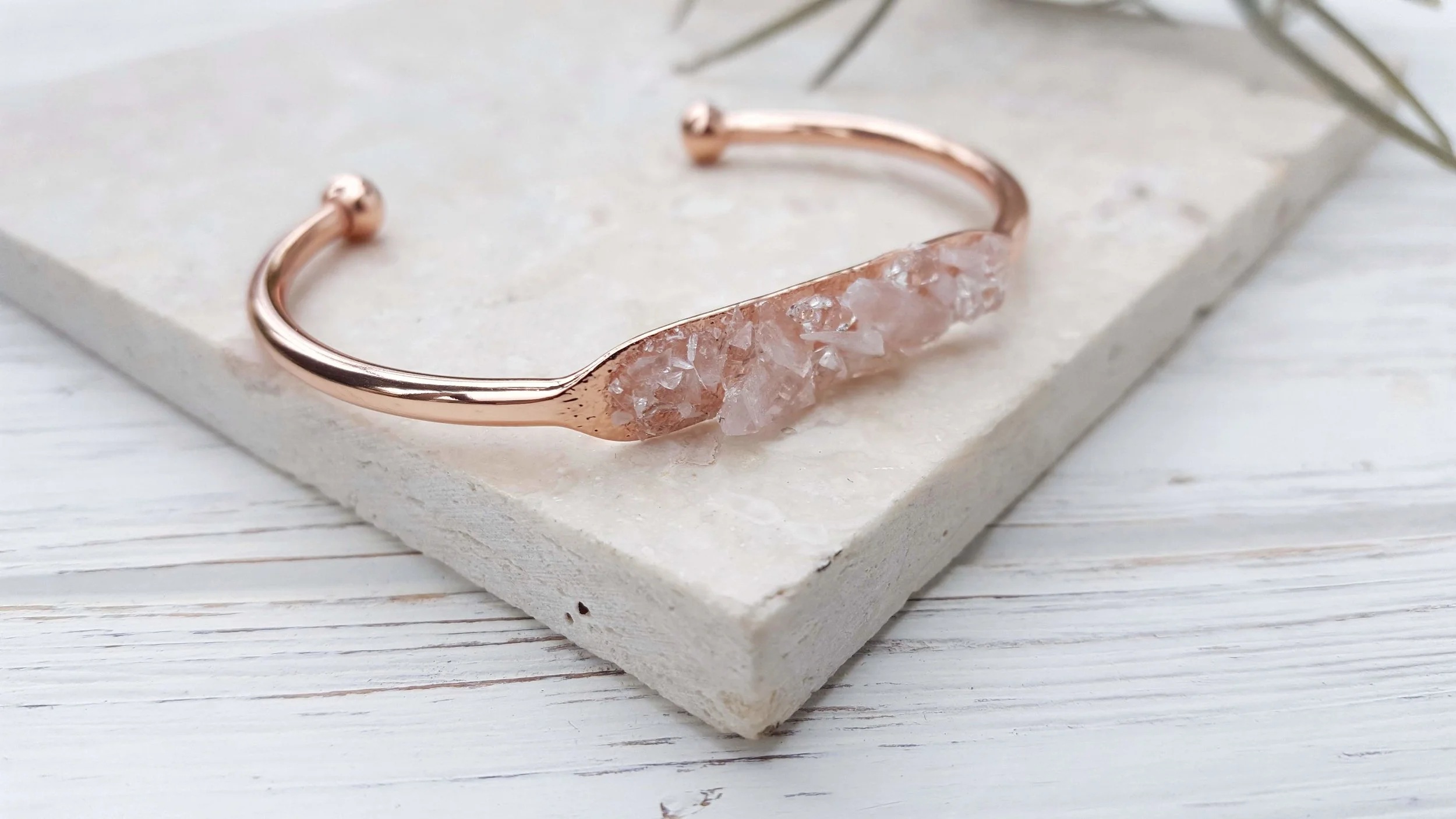 Rose Quartz Cuff Bracelet Raw Rose Quartz Jewelry Raw Gemstone Jewelry —  Dynamo
