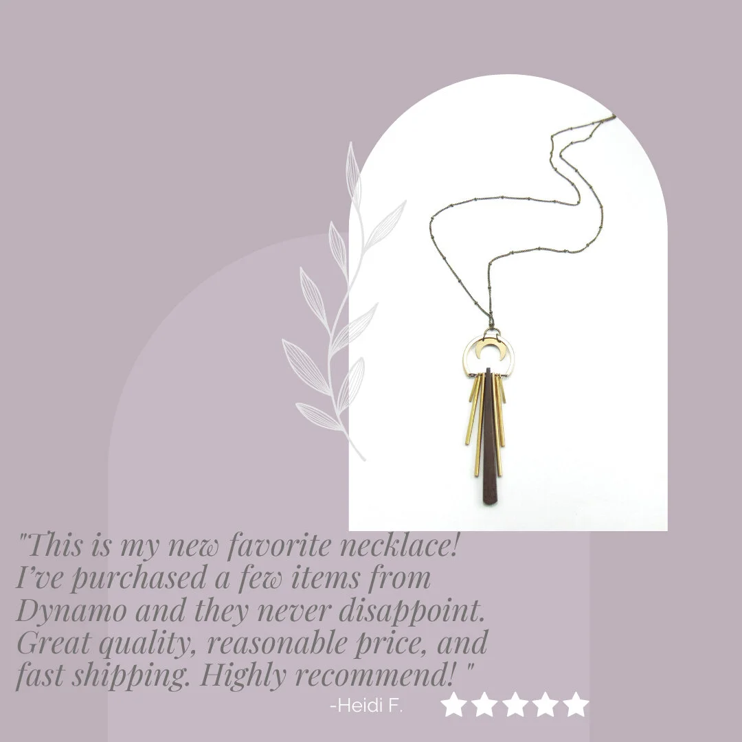 What customers love the most about Dynamo.​​​​​​​​
​​​​​​​​
Well, there's really a lot if I am being honest but one thing that really stand out to me is our quick shipping. Most of our pieces are ready to ship in 1-2 business days! It's the details l