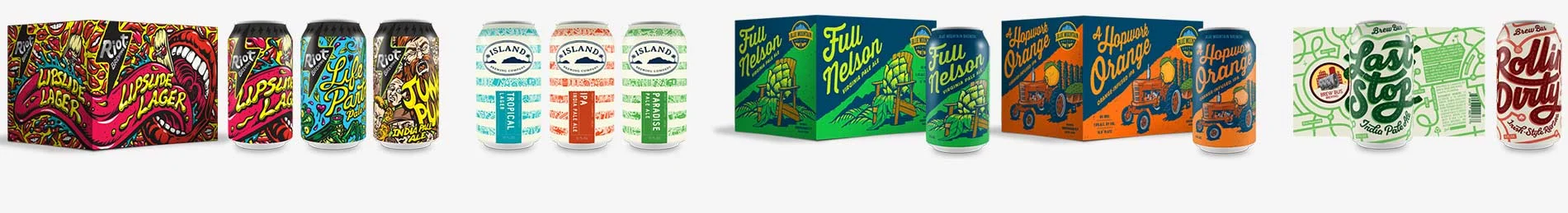 Craft Beer Can Design, Beer Can Box Carrier Design. ©Danno The Manno, Inc.