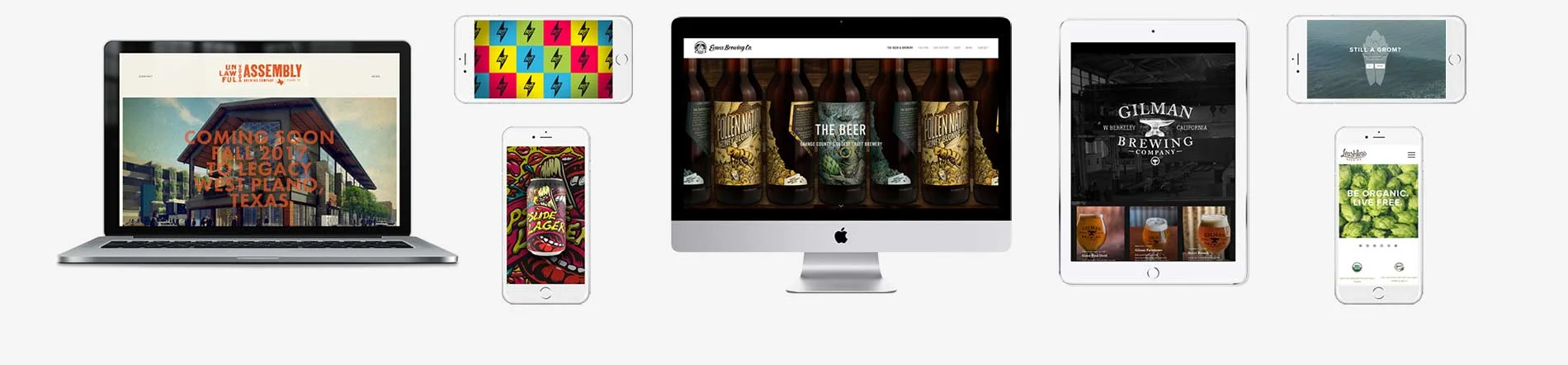 Brewery Website Design. ©Danno The Manno, Inc.