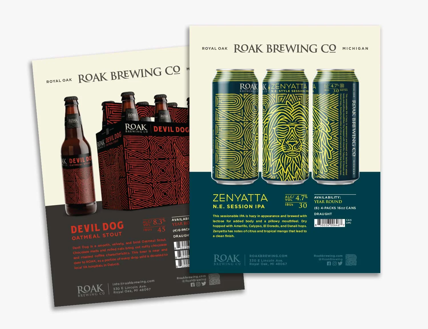 Craft Brewery Sales Sheet Designs