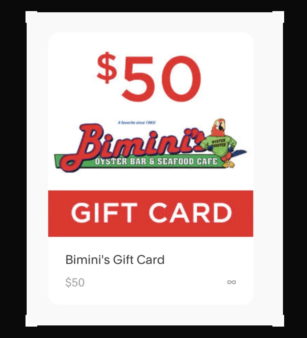 Bimini’s $50.00 Gift Card