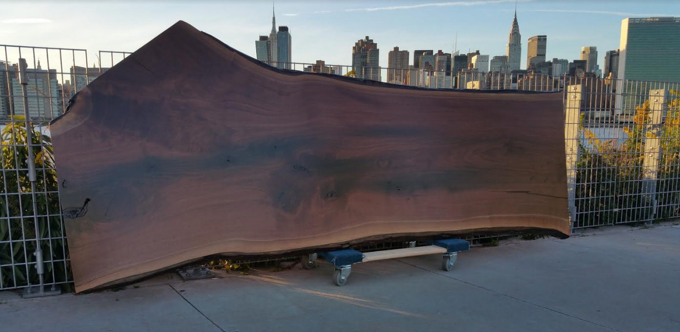 Single slab Walnut table live/natural edge