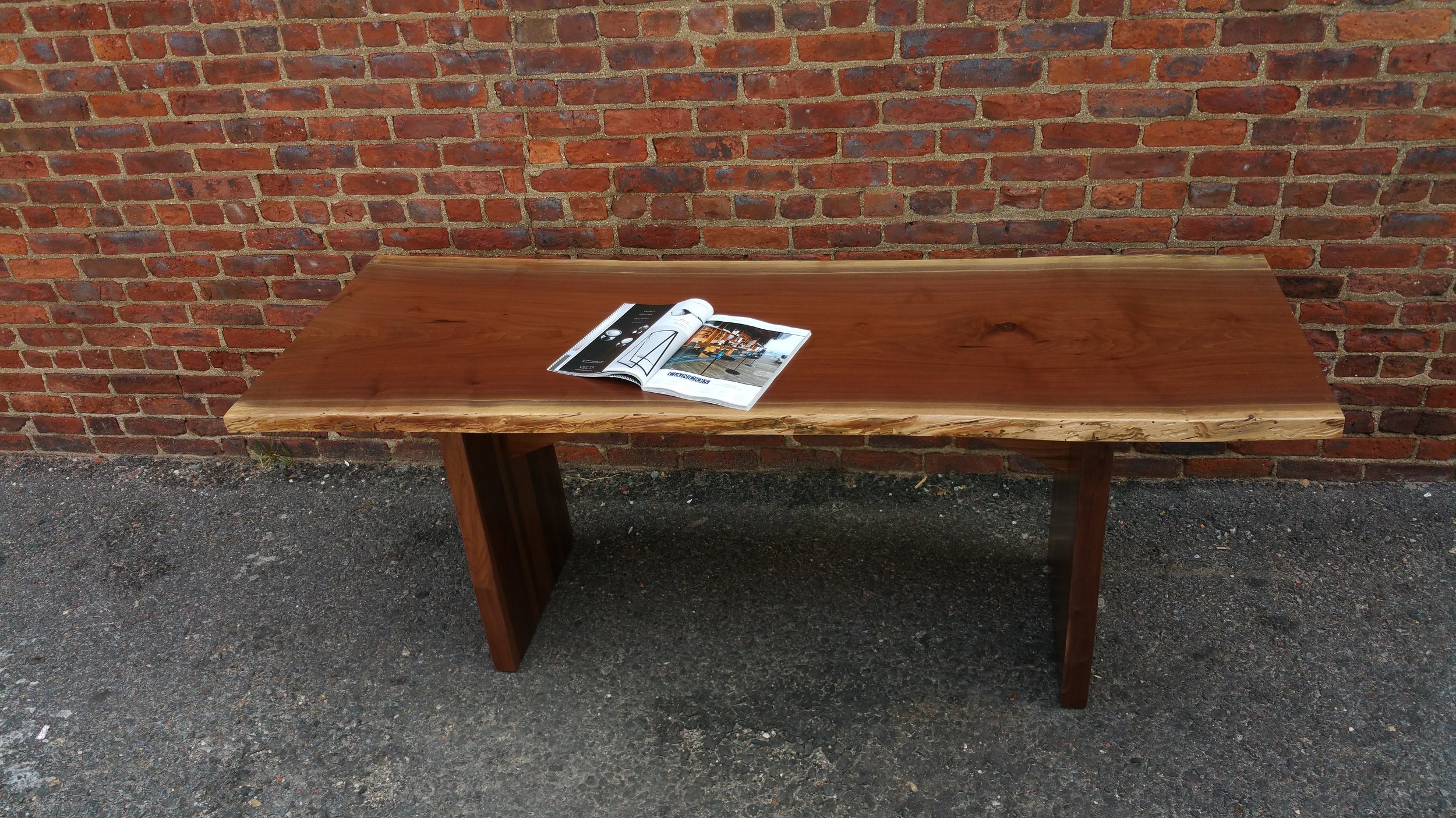 Computer desk walnut legs