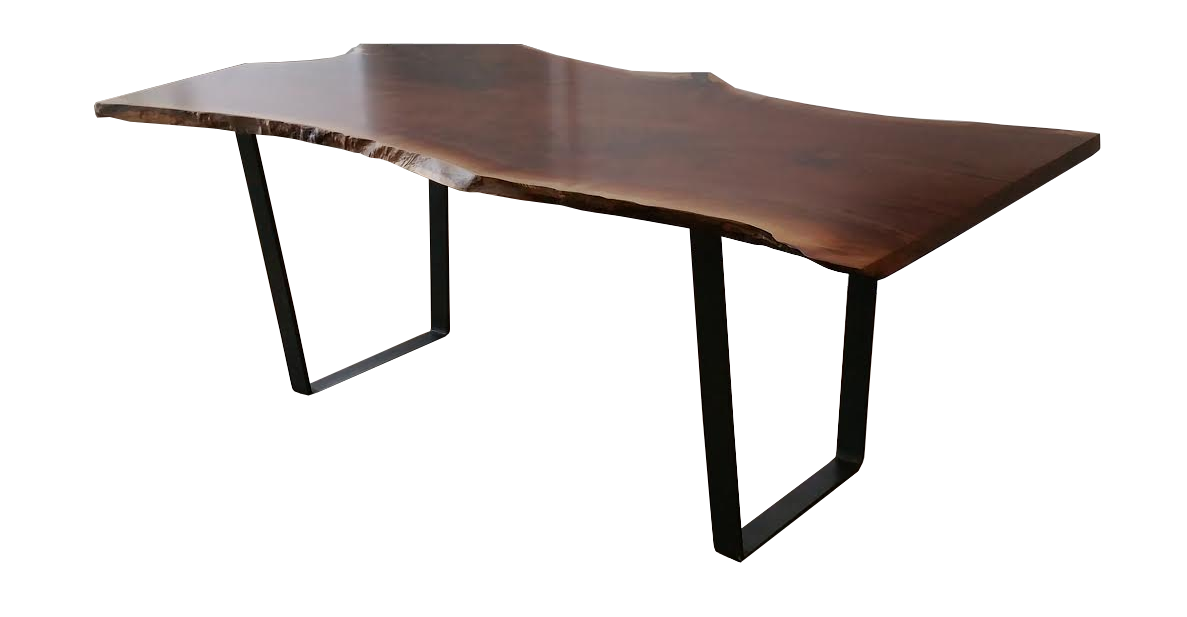 Live edge single slab walnut table