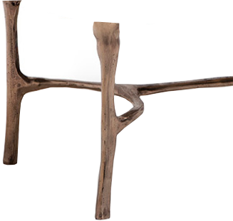 cast bronze wishbone table legs
