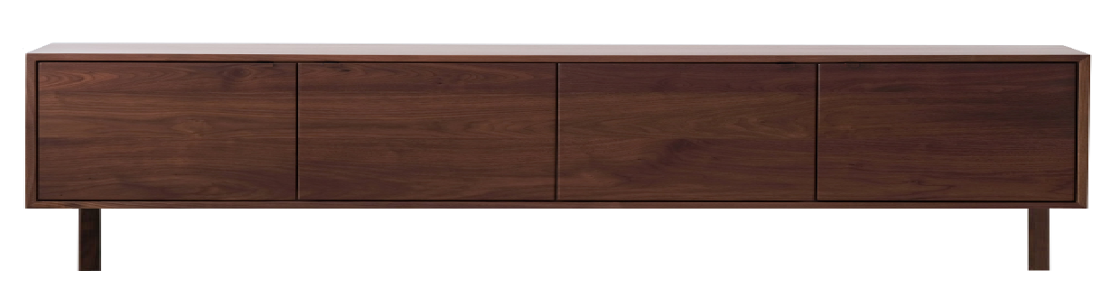 Walnut low credenza, lake credenza Danish Scandinavian design