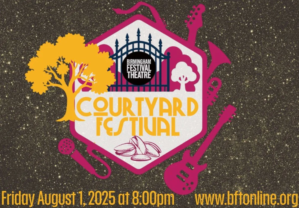Still don't have your tickets to BFT COURTYARD FESTIVAL? Skip to the front of the line!
https://www.onthestage.tickets/show/birmingham-festival-theatre/687a991dc41447126ade8bdf??ots-cmpgn-refer=SOCIAL2W&utm_source=OnTheStage&utm_medium=ayr