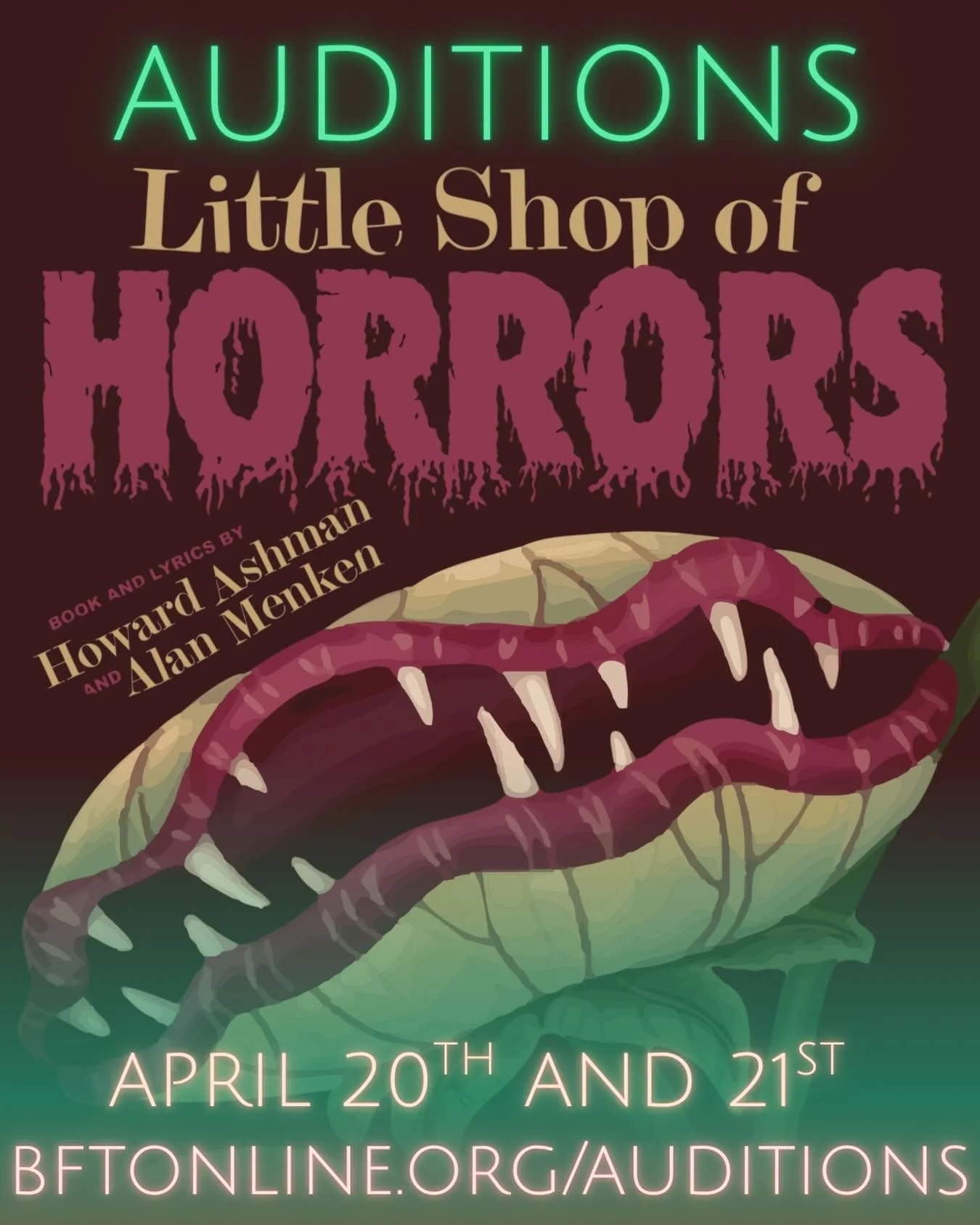 Come play with us! Learn more at www.bftonline.org/auditions