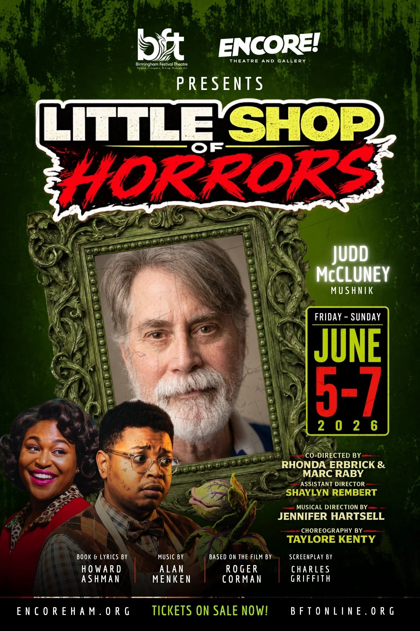 Judd McCluney has been involved in the Birmingham Theatre community for many years..over the years he has worked  with Theatre UAB ..Birmingham Children's Theatre..Terrific New Theatre..Virginia Samford Theatre.. Theatre Downtown..and others. He was 