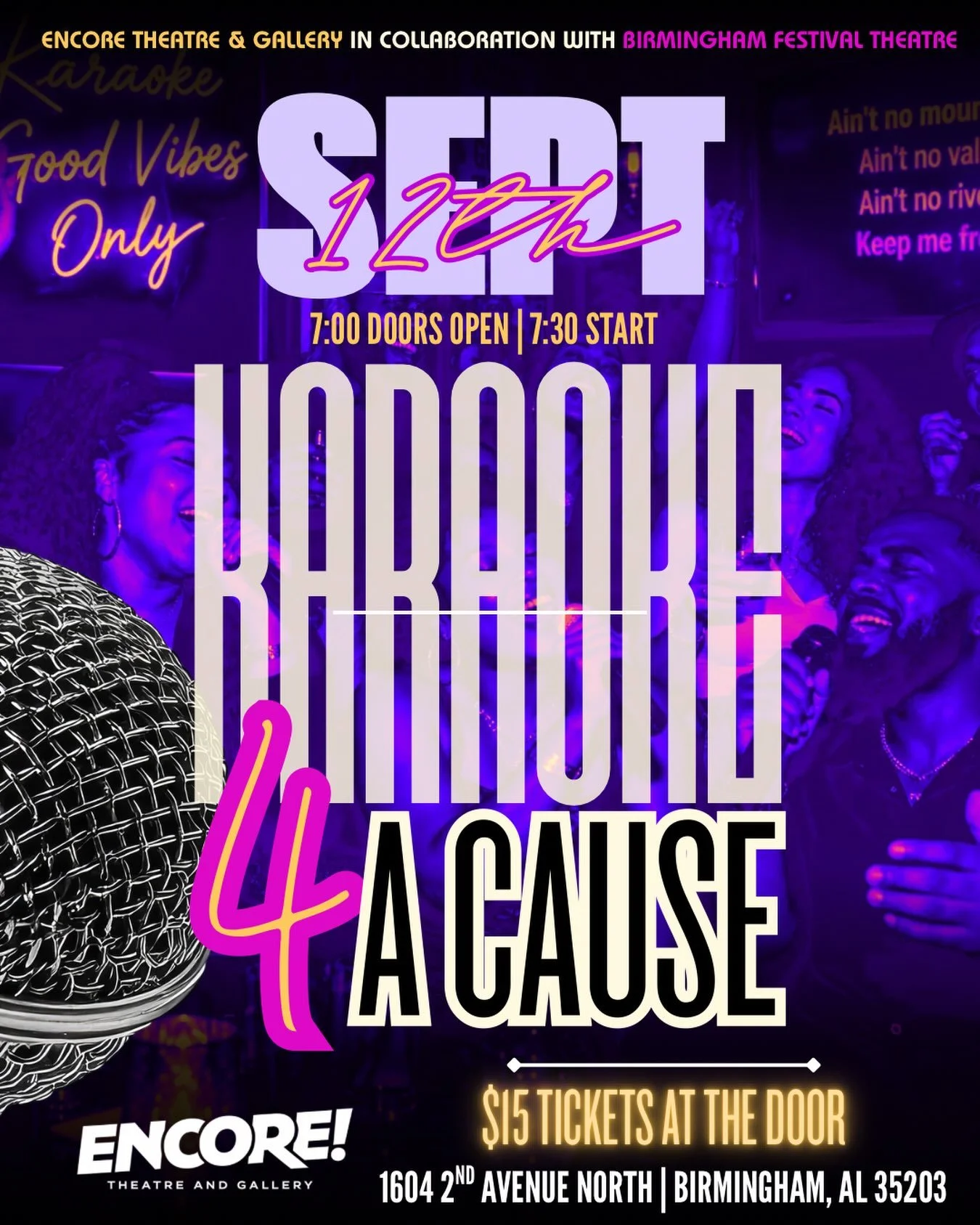 Get your karaoke on after artwork! Come on down to Encore for a grand ol time. The drinks are 💥