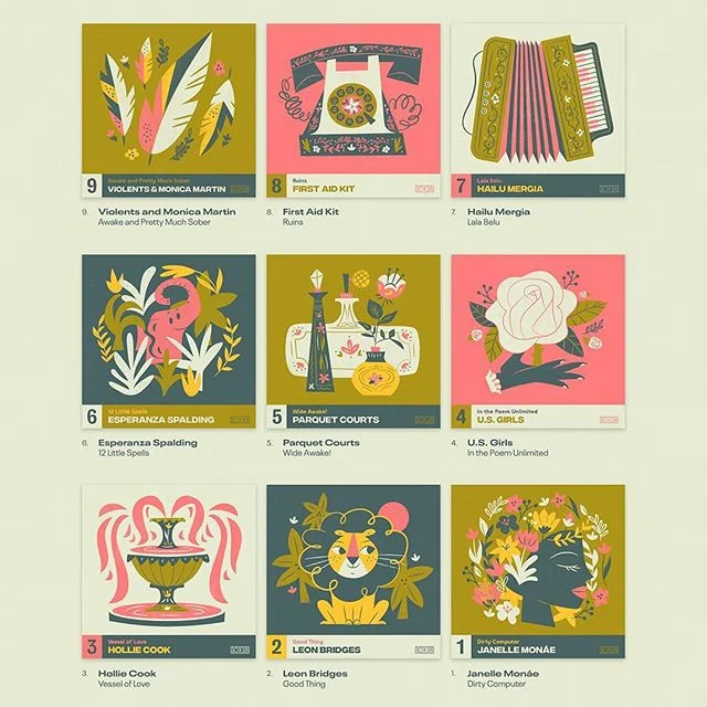 Obsessed with 10x18 and all these talented designers, illustrators, and artists! So much good work 🎨🎧 Check out more on 10x18.co or #10x18