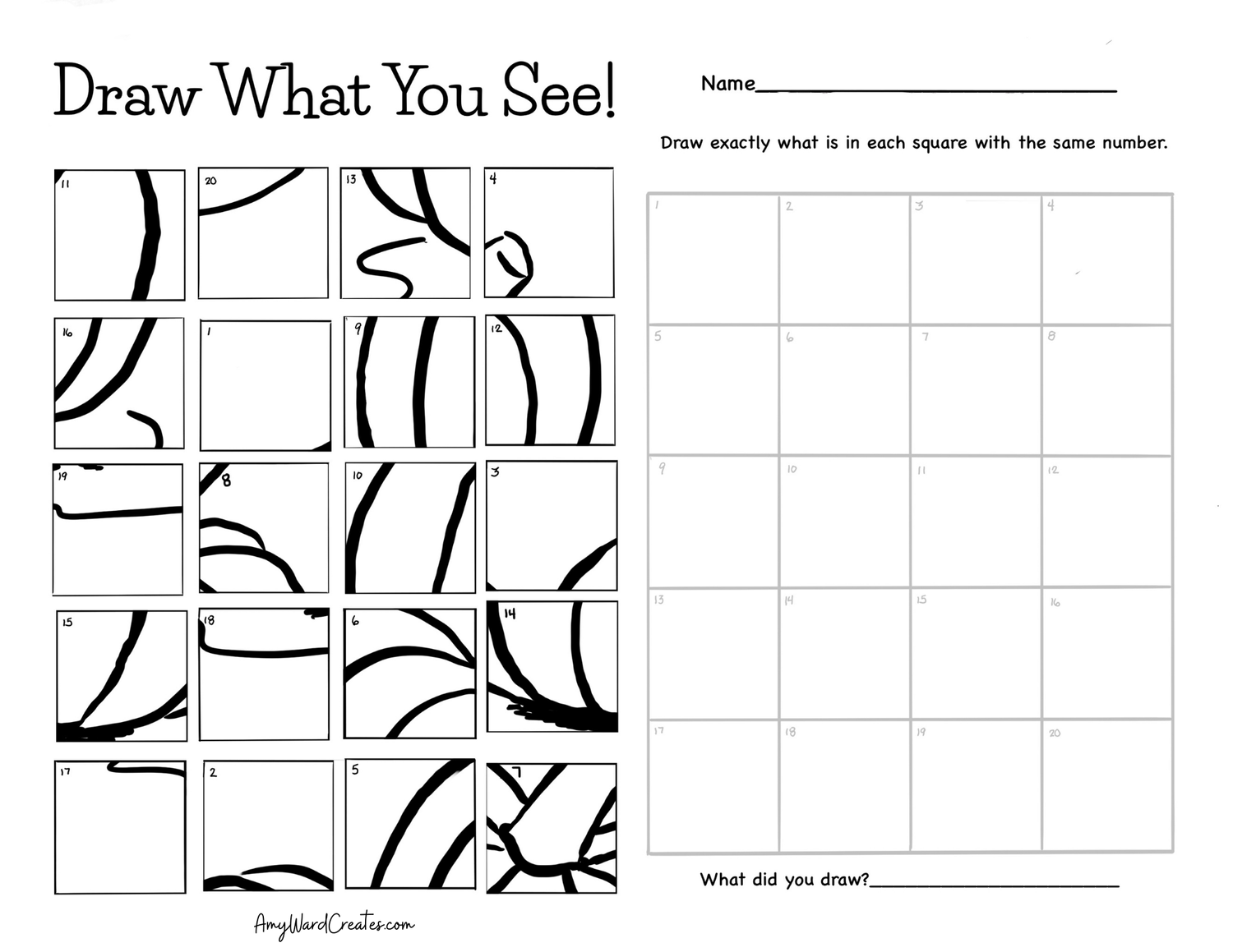 Mystery drawing puzzles with free download — amy ward creates