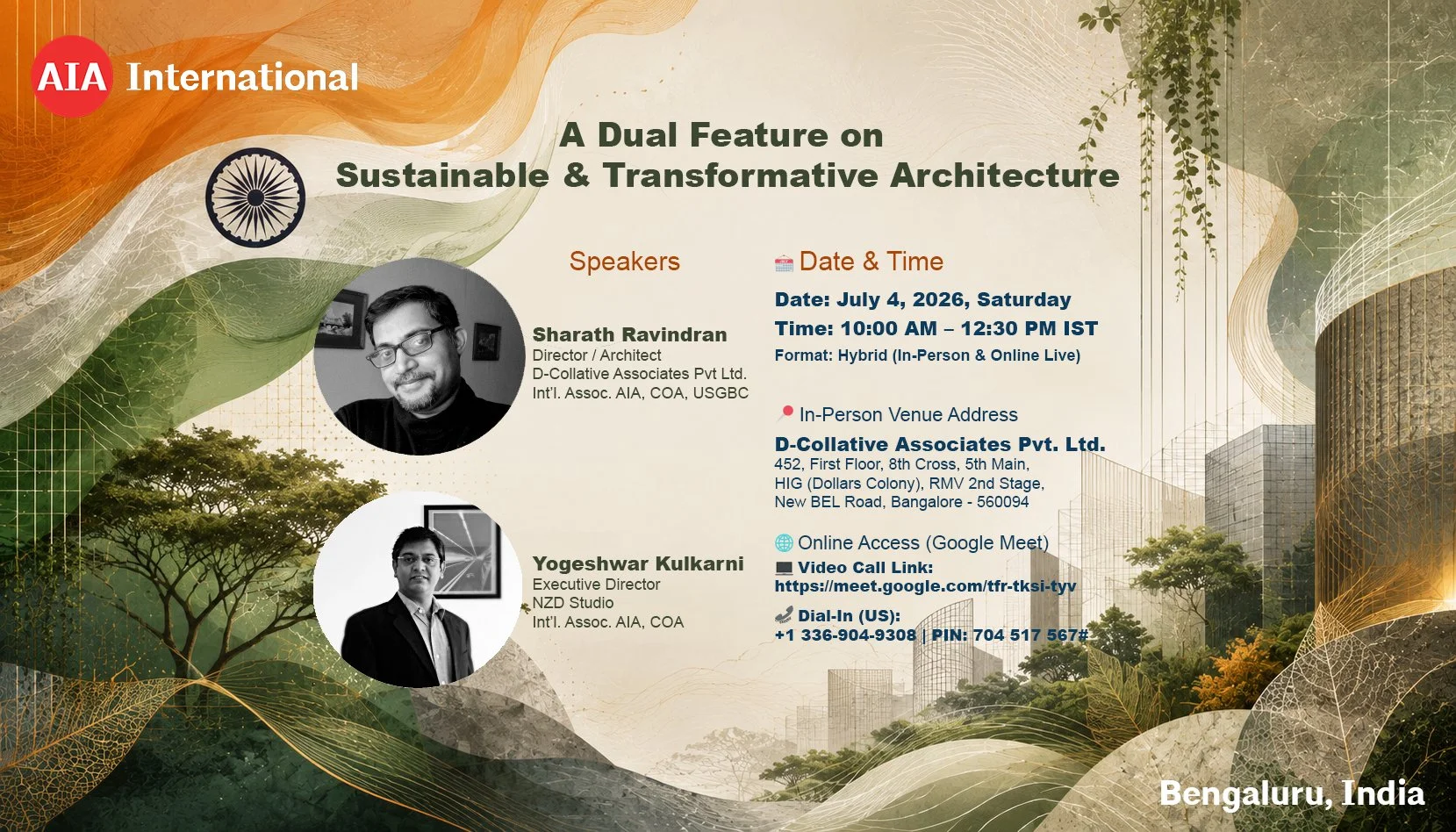 AIA International - Bangalore: A Dual Feature on Sustainable &amp; Transformative Architecture