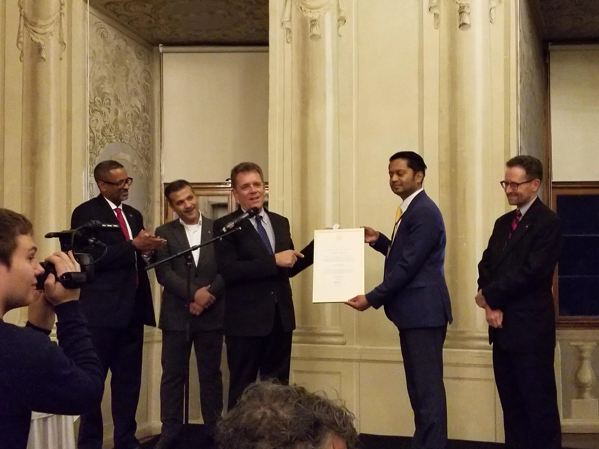 (From left to right: Thierry Paret FAIA, Loay Quota AIA, Tom Vonier FAIA, Som Bose AIA, James Wright FAIA)