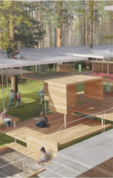 Building Tour - Visitor Center in the Forest - A+U LAB/ Pusan National University