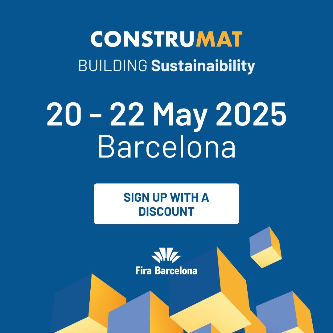 📍 Construmat - the key event for sustainable construction and innovation 

You can still sign up with our FREE registration code: AIACONSTRUMAT

Don&rsquo;t miss the opportunity to connect with over 100 speakers in what will be a truly remarkable ev