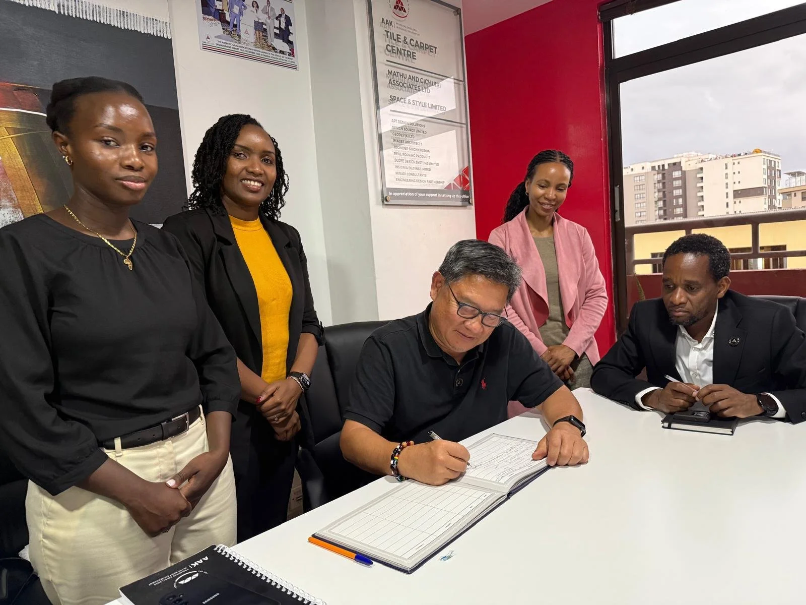 Courtesy call to Architectural Association of Kenya, with Florence Nyole. 