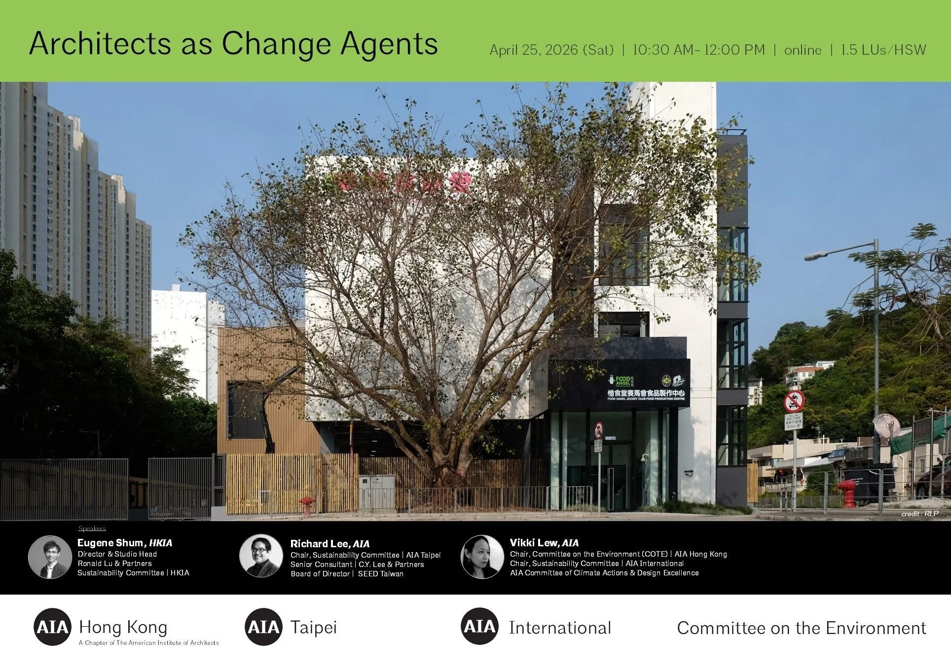 AIA Hong Kong &amp; AIA Taipei - Architects as Change Agents - Designing for Climate, Equity, and Impact