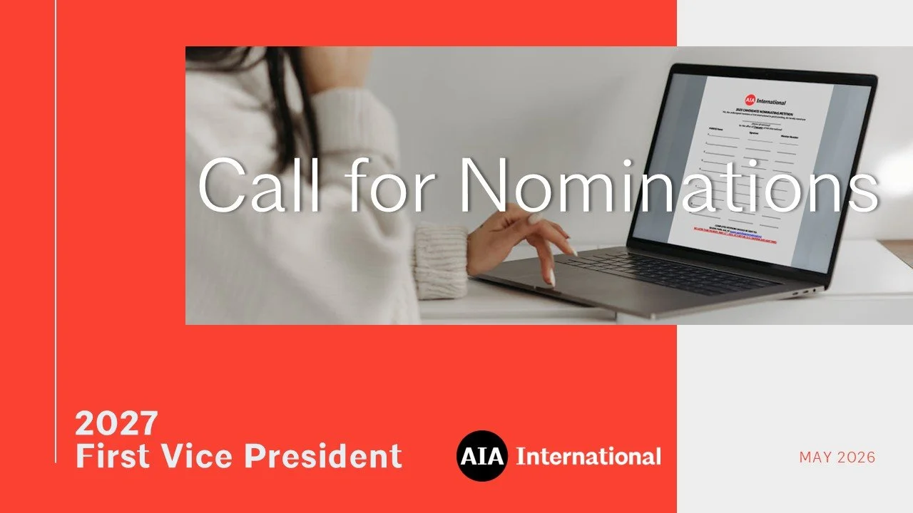 First Vice President 2027 – Call for Nominations