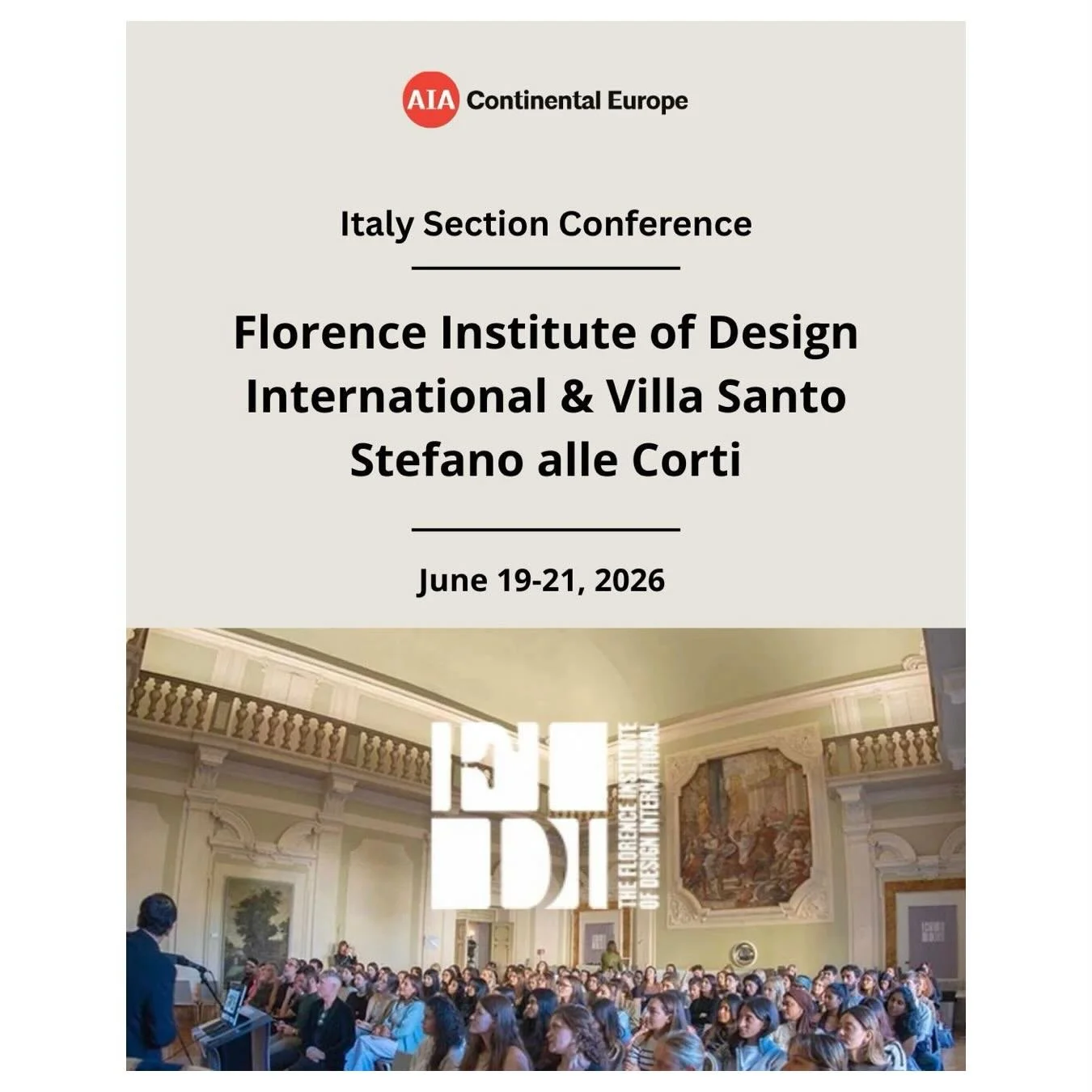 We are pleased to announce the upcoming AIA Continental Europe Mini Conference in Italy!

Centered around the adaptive reuse of the EX Church and Villa Santo Stefano alle Corti, this special behind-the-scenes experience will explore the restoration j