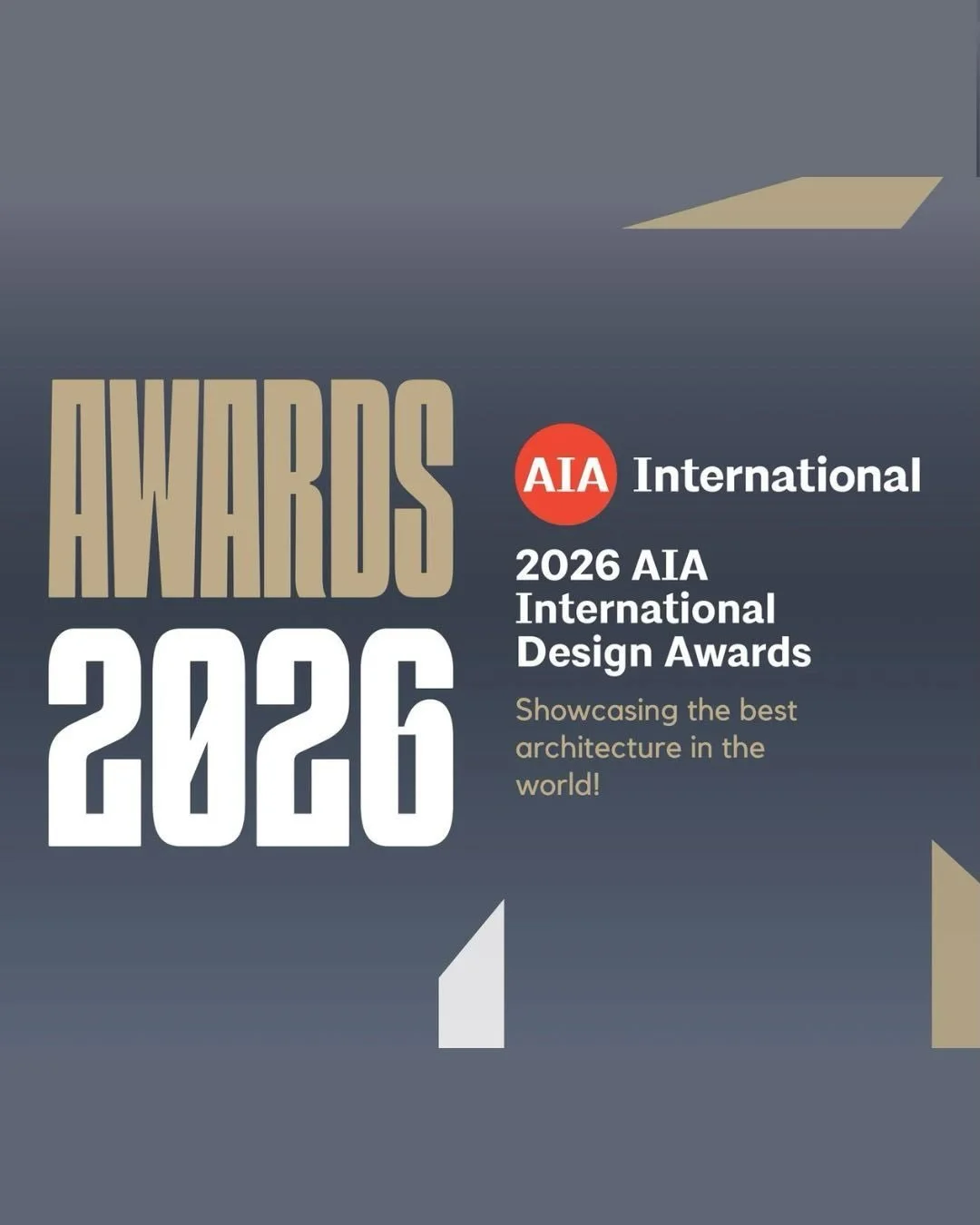 Submissions are now open for the 2026 AIA International Design Awards!

Showcase your work on the global stage and celebrate design excellence beyond the U.S. The AIA International Design Awards recognize outstanding architecture, innovative thinking