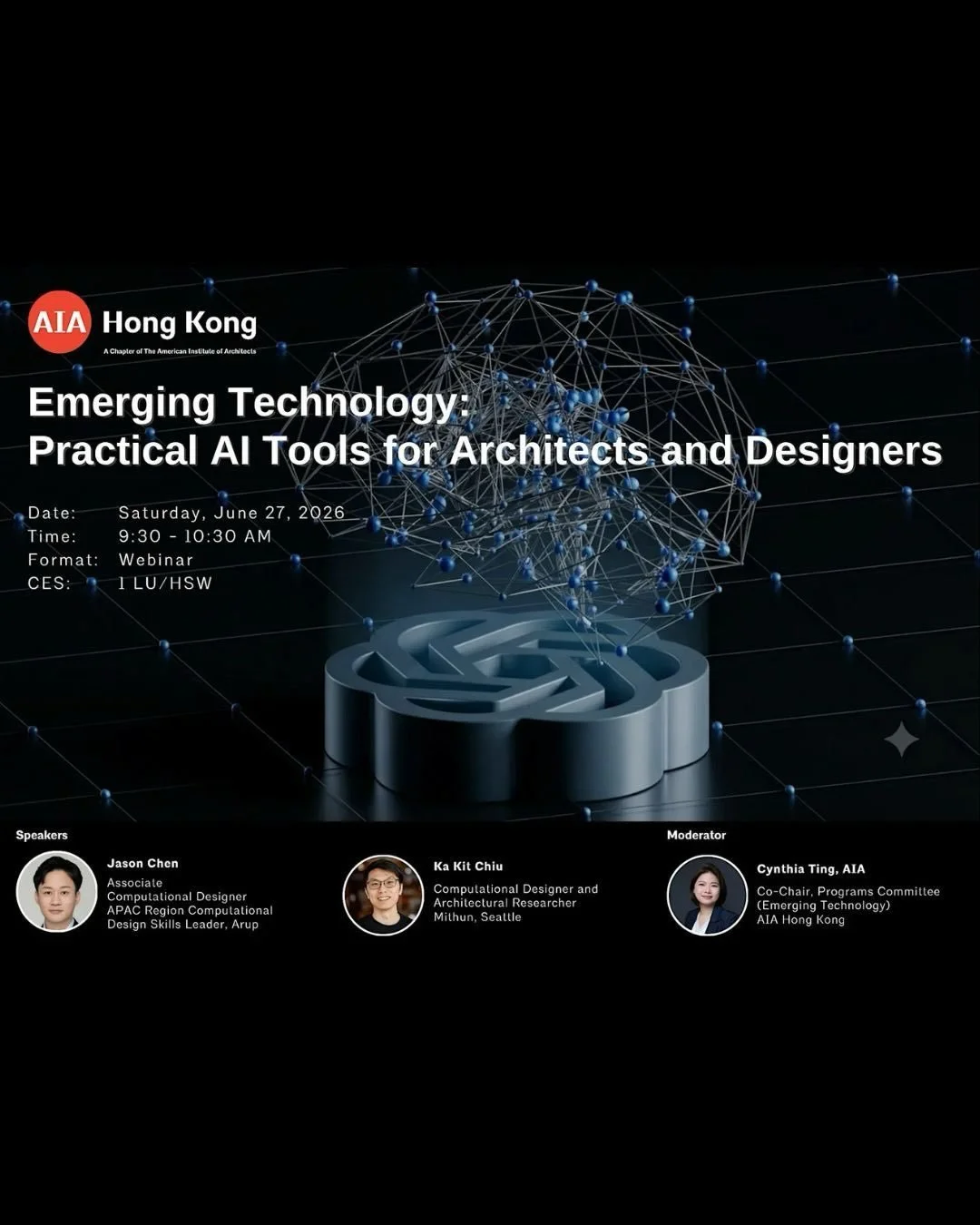 Join AIA Hong Kong for Emerging Technology: Practical AI Tools for Architects and Designers, an online webinar exploring how AI is transforming architectural practice. Hear from experts in design, research, and technology as they share practical tool
