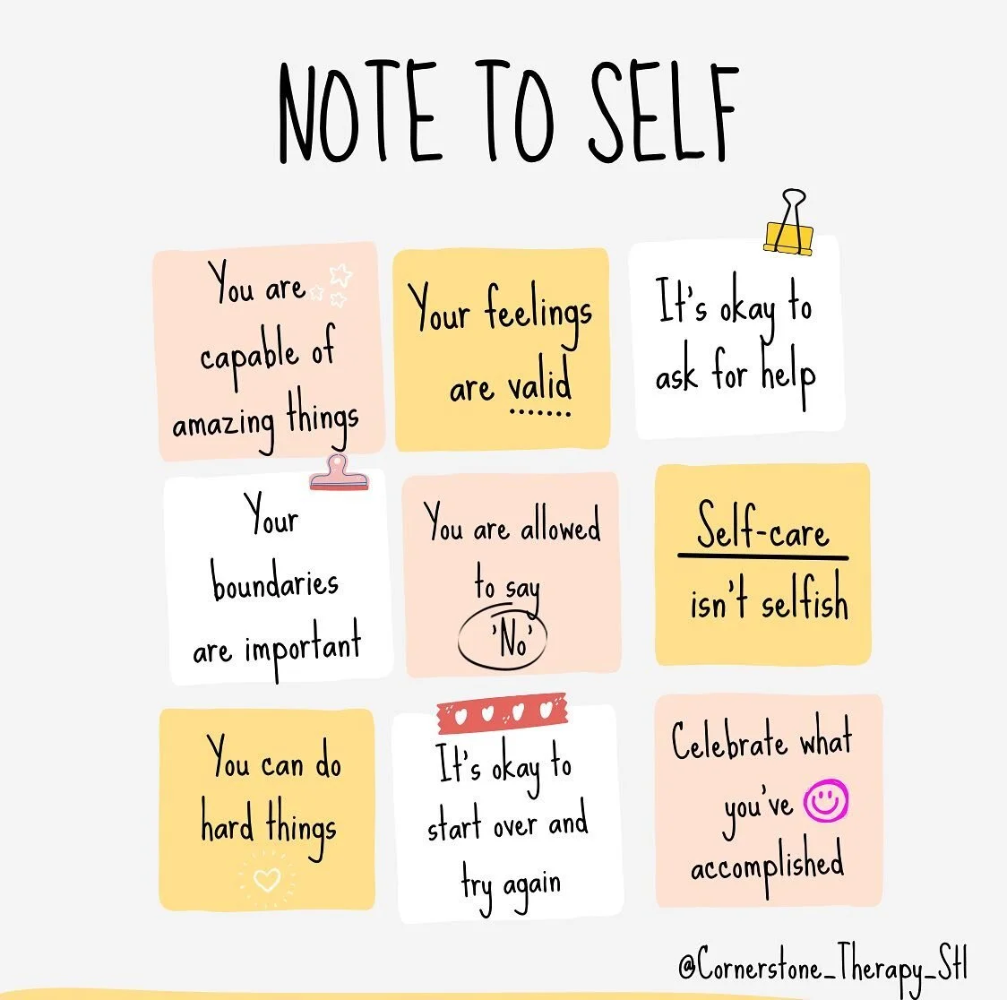 #selfcaresunday #mentalhealth #mentalhealthawareness #selflove #therapyresource #therapistsofinstagram