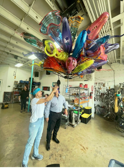 Enjoy live demonstrations at Garcia Art Glass