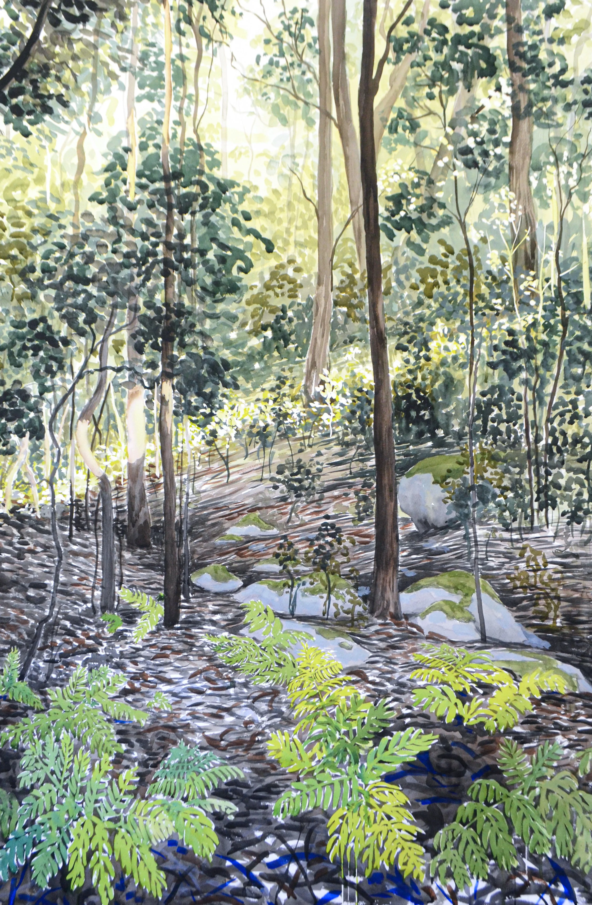Golden Hour (2020) Watercolour on cotton paper, 150 x 100cm.