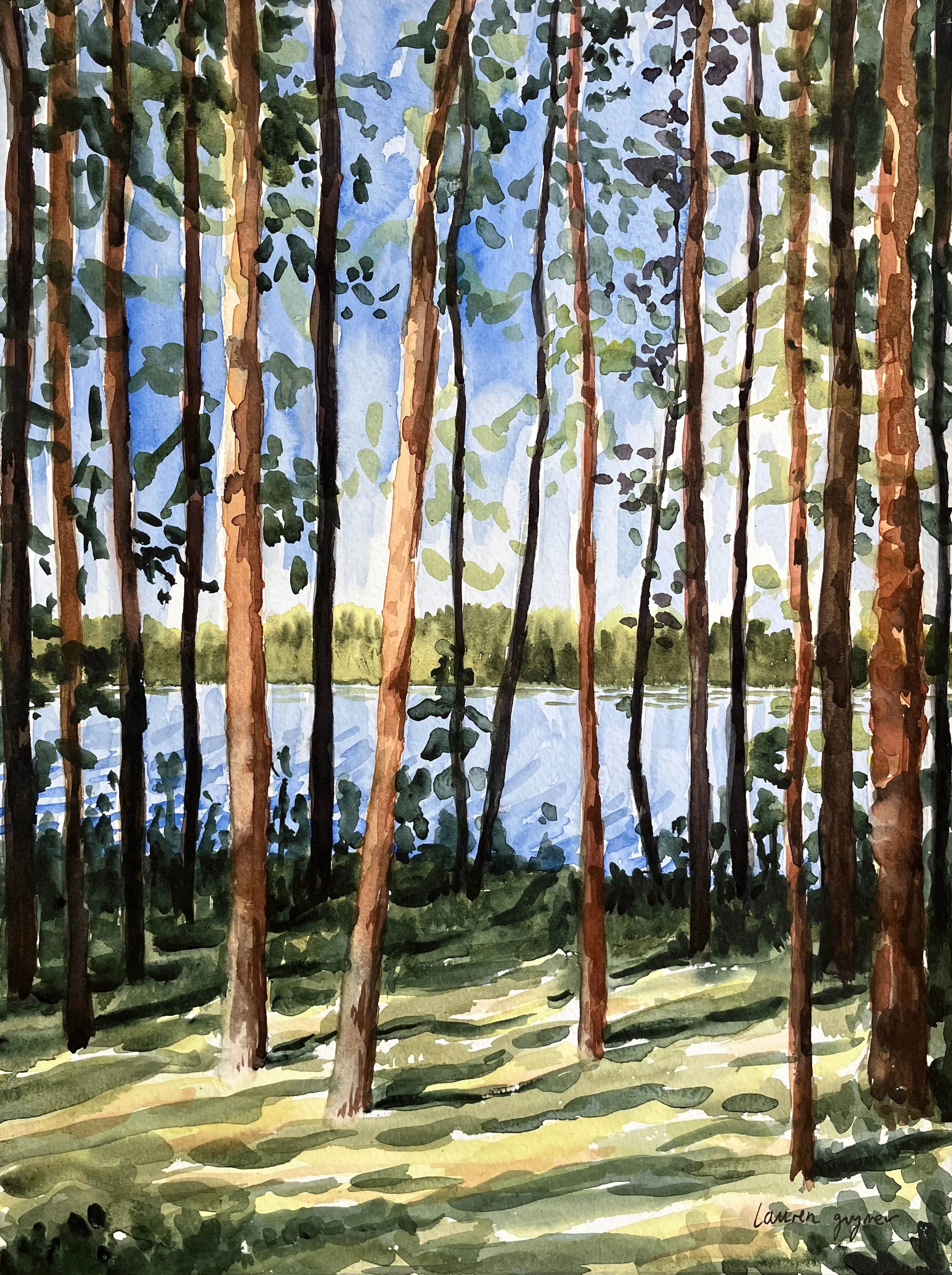  Catch the Sun (2025)   Watercolour on cotton paper, 38.5 × 29cm.
   Available - Click to purchase (link)  
