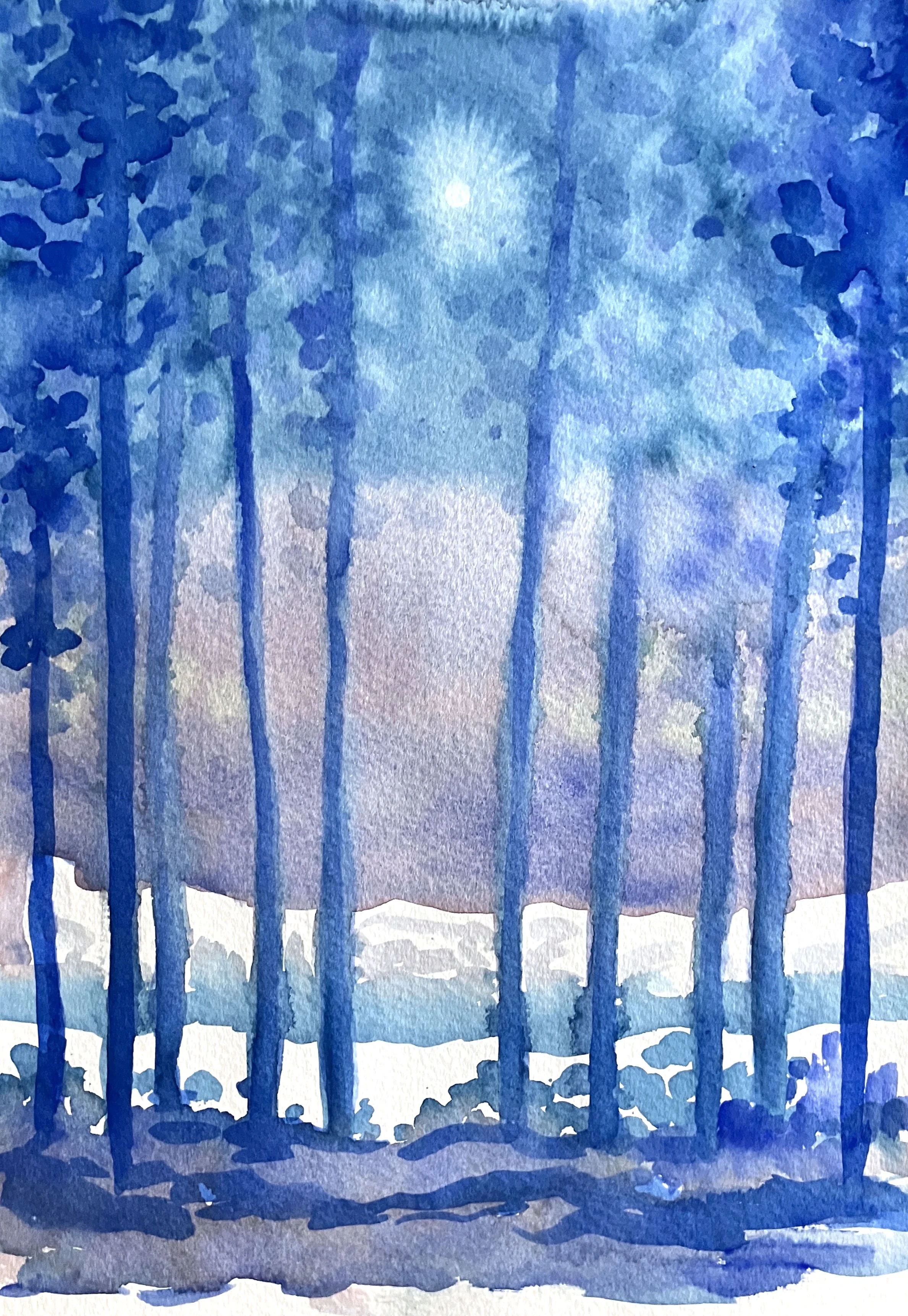  North Star (2025)   Watercolour on cotton paper, 40 x 30 cm.