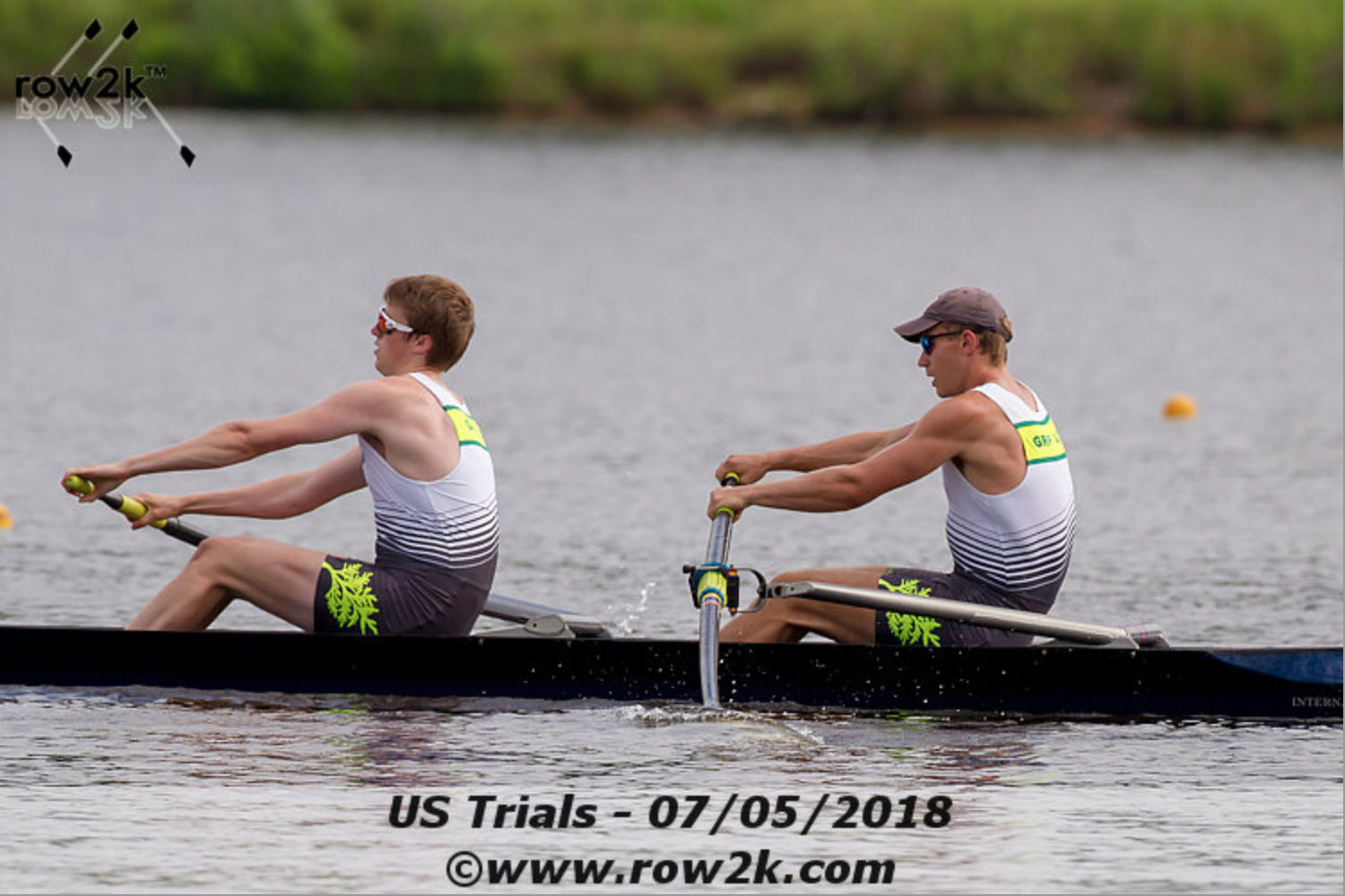 Jack Reid '20 (bow) racing for a spot on the US Under-23 National Team. Photo copyright Row2k.