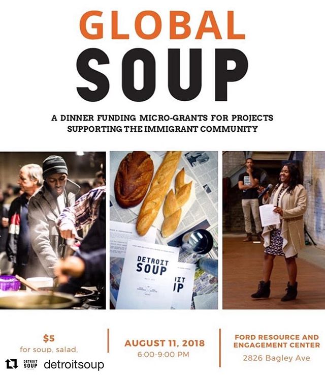 Have an idea that supports the immigrant community in Detroit, Highland Park, Hamtramck, or Dearborn? Submit today at detroitsoup.com/globalsoup 💡 ・・・
#Repost @detroitsoup with @get_repost