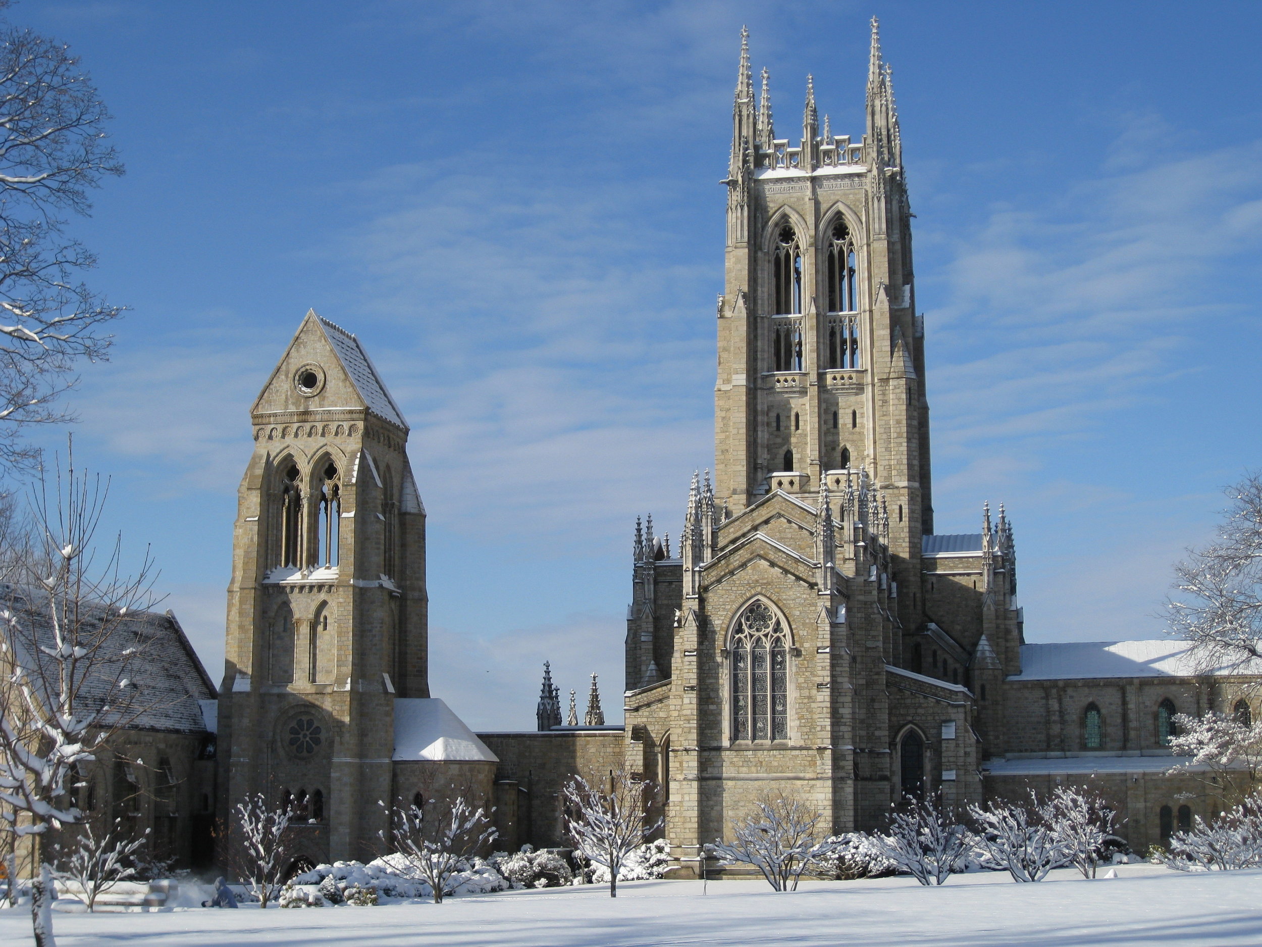  Bryn Athyn Cathedral in the snow 