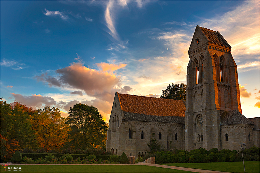  Bryn Athyn Cathedral at sunset 