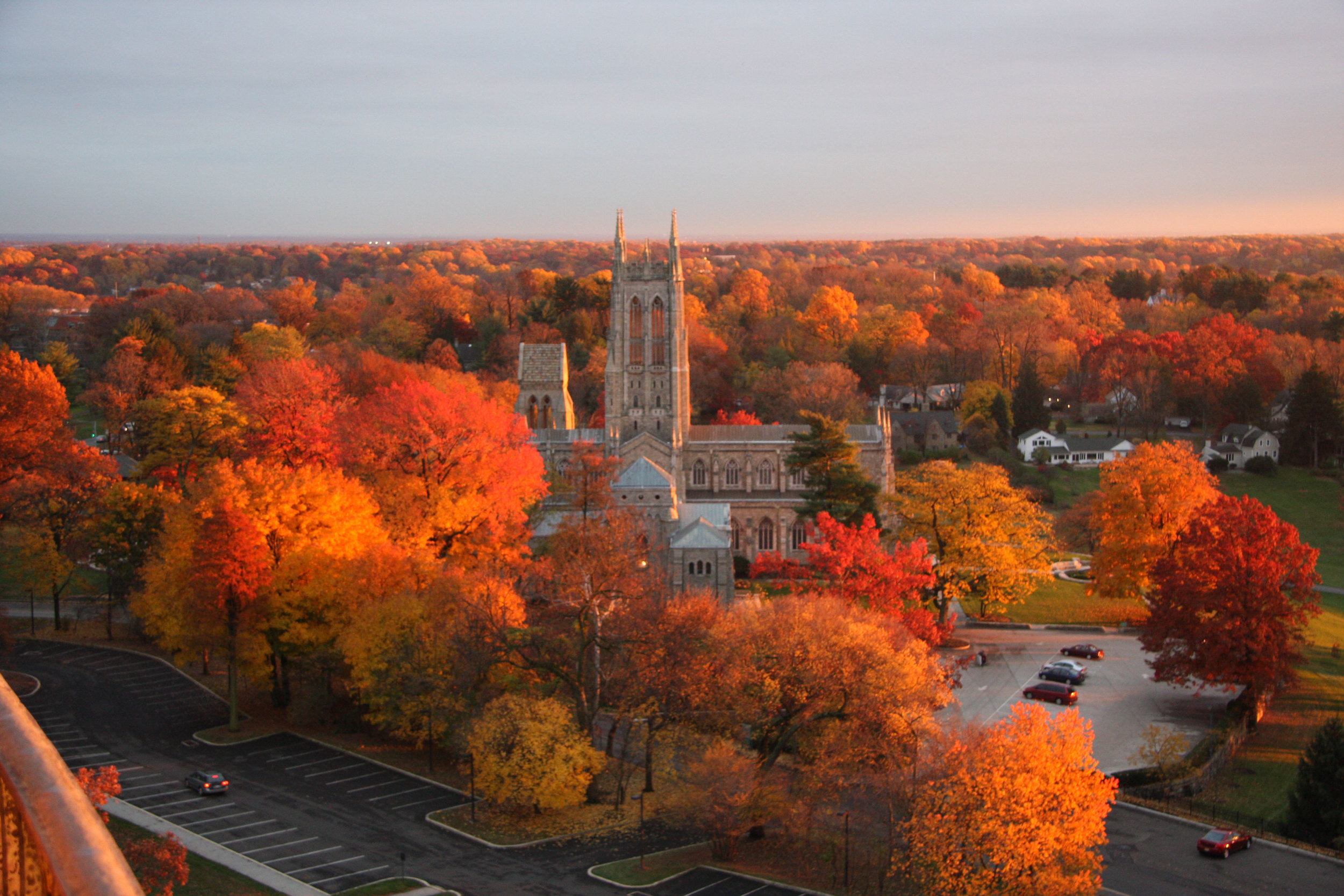  Bryn Athyn Cathedral, from Glencairn Museum's tower 