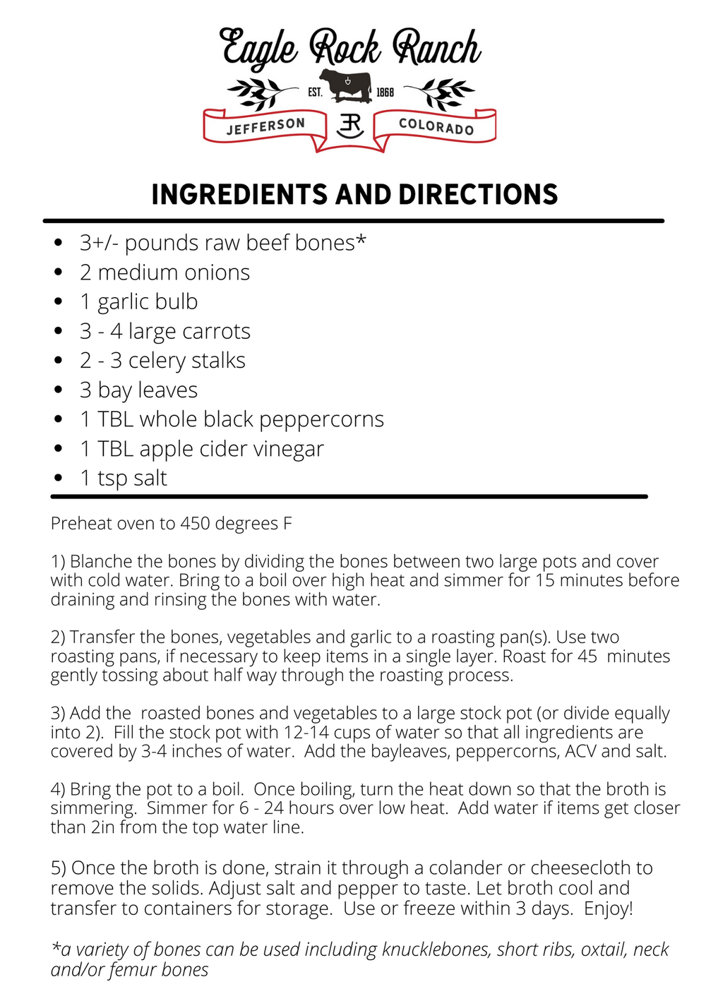 Bone Broth — Eagle Rock Ranch