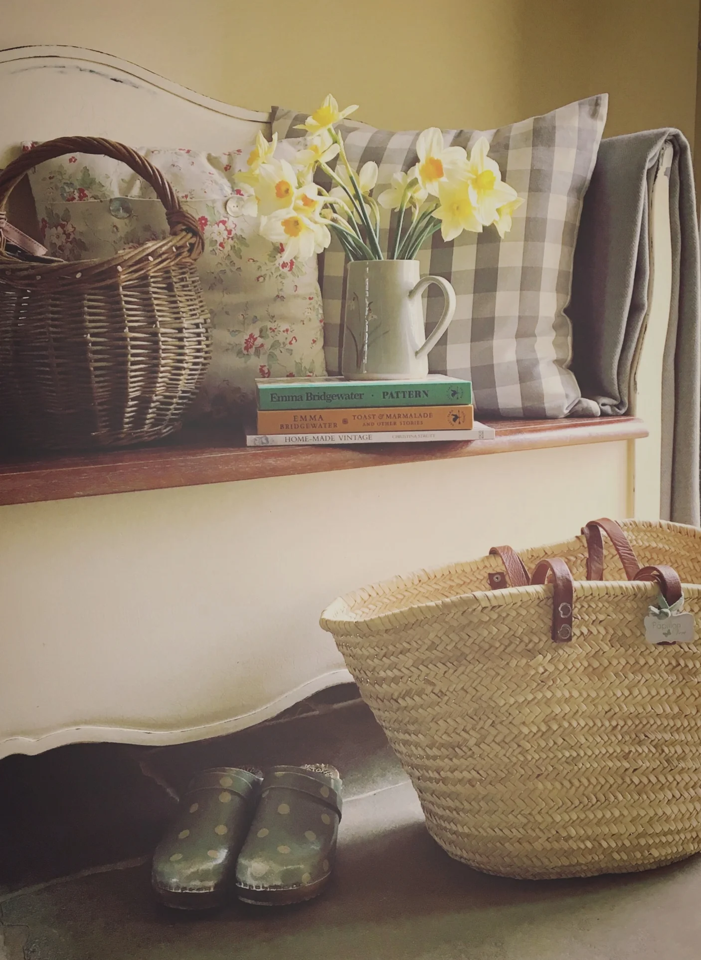 Bringing out the baskets.