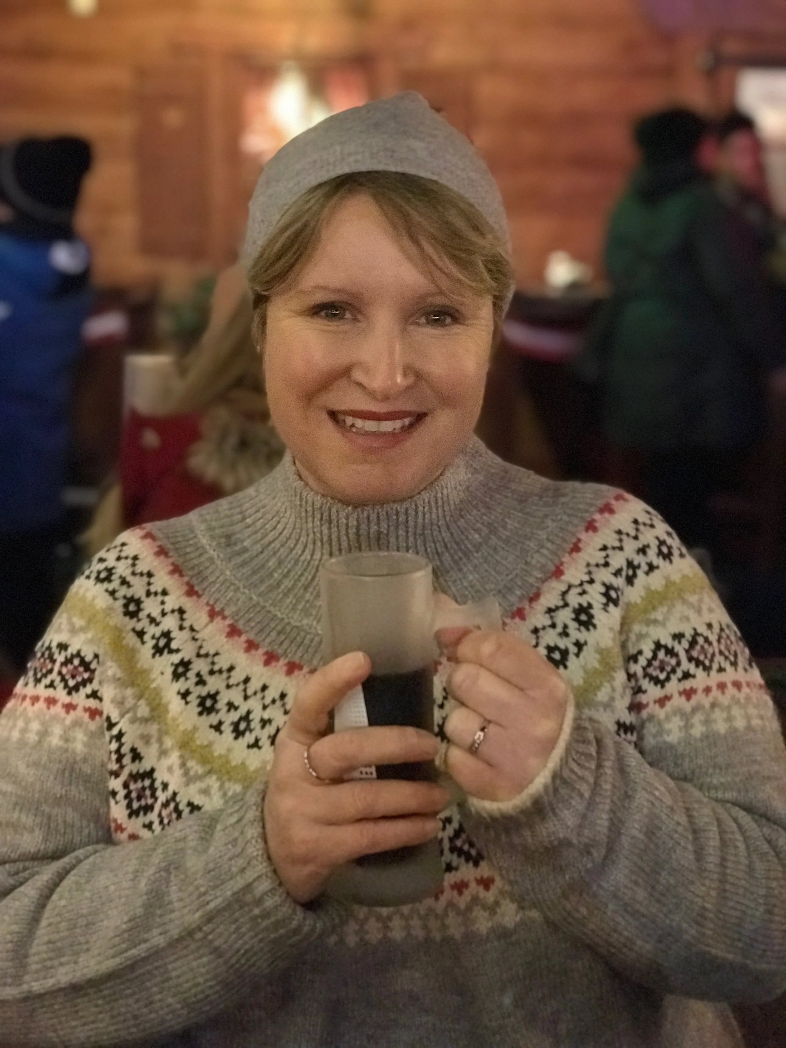 Enjoying endless mugs of Glühwein!