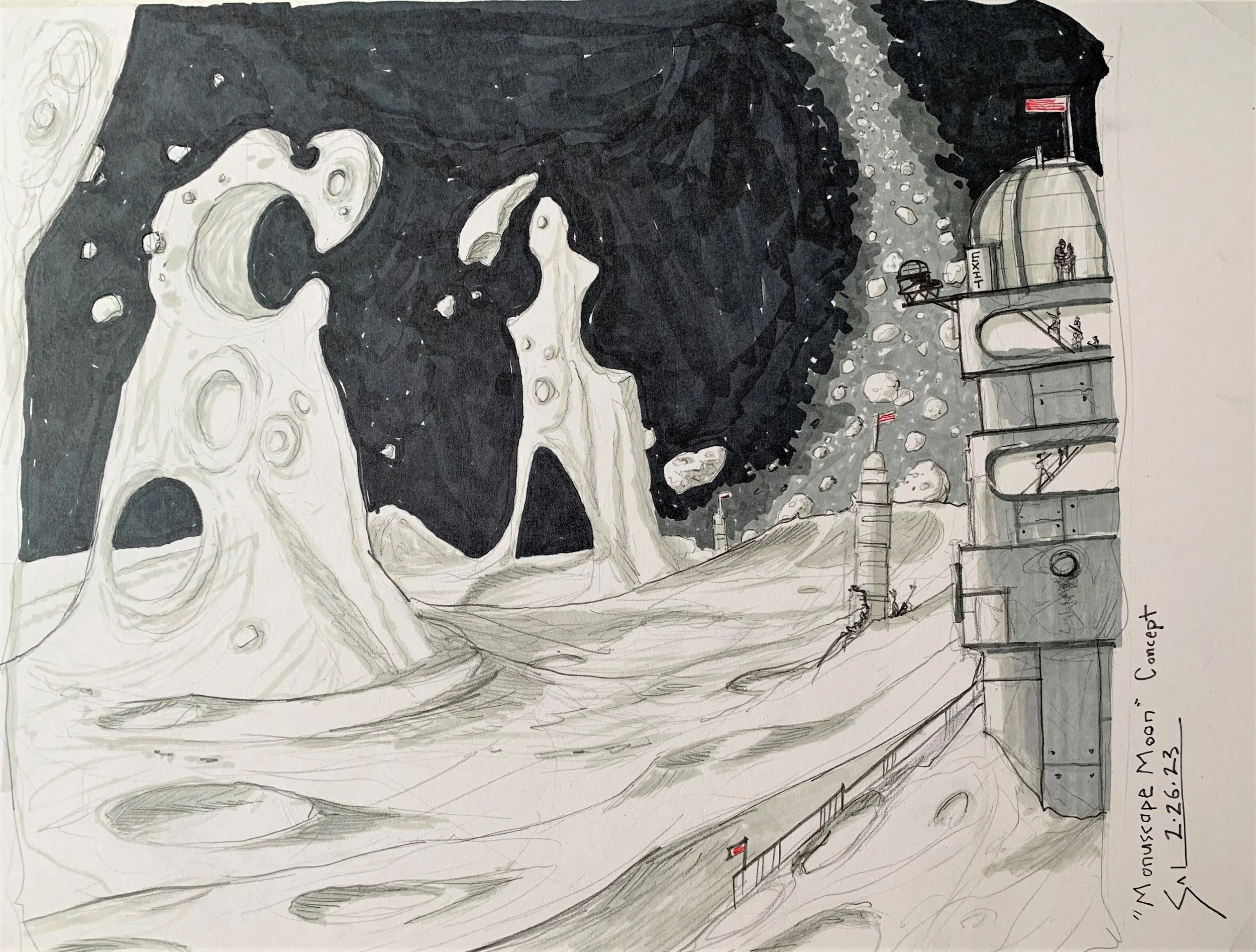 Monuscape Moon - Concept Sketch