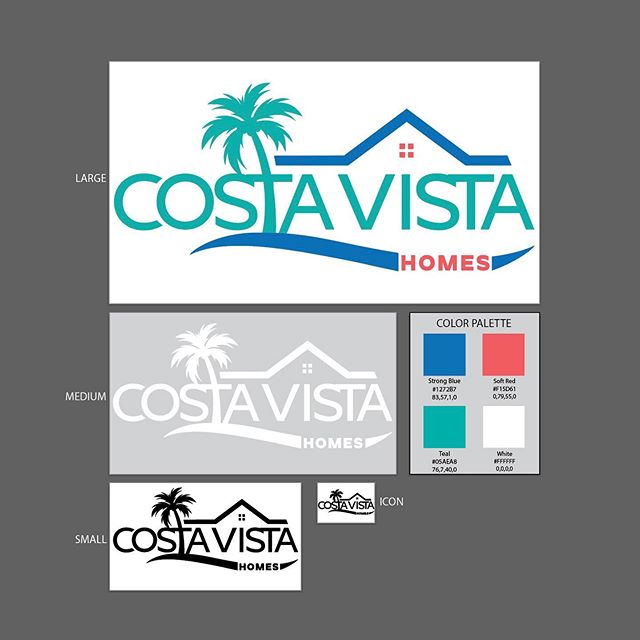 Yay for logo delivery day! Costa Vista Homes is a new development here in Rockport and I just finished and delivered a fun logo design to them.