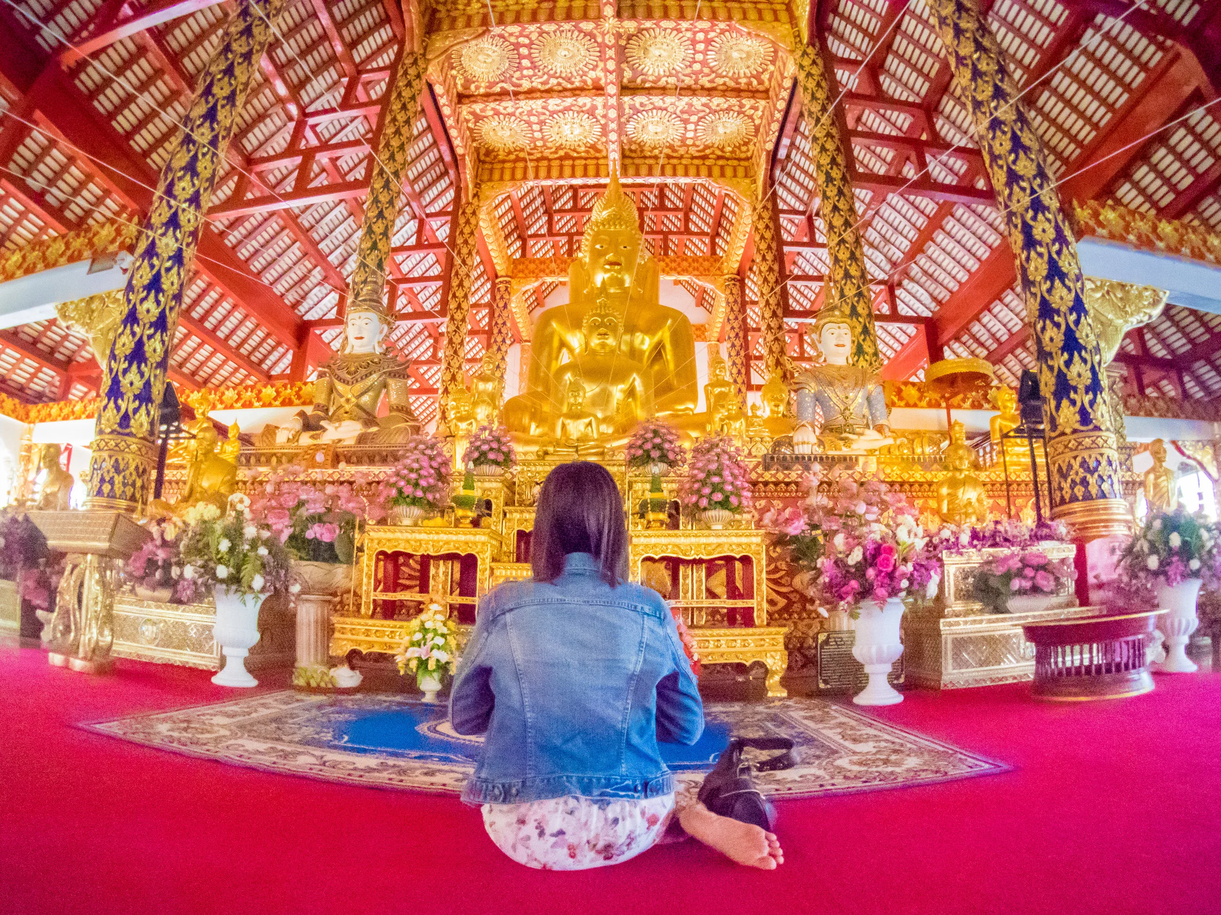 The wide angle came in handy in Thailand for capturing the beauty inside the Buddhist temple and the worshipper