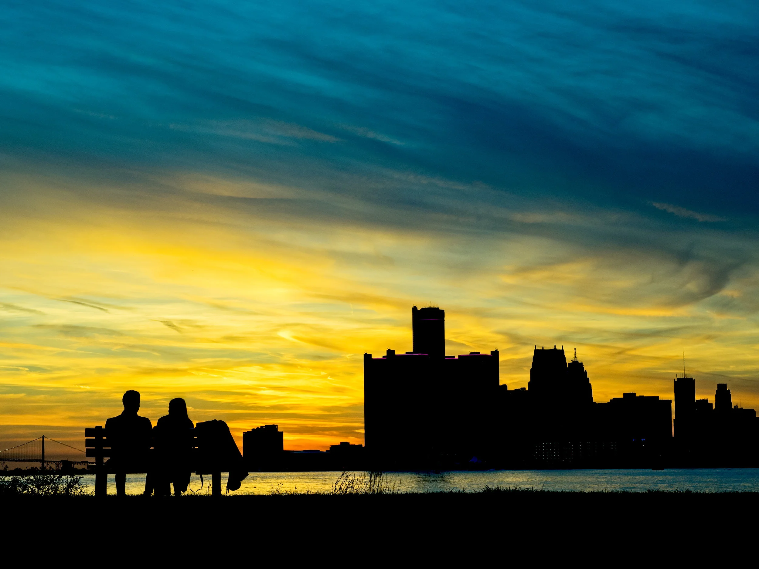 One of the images in the article, this one of the Detroit skyline