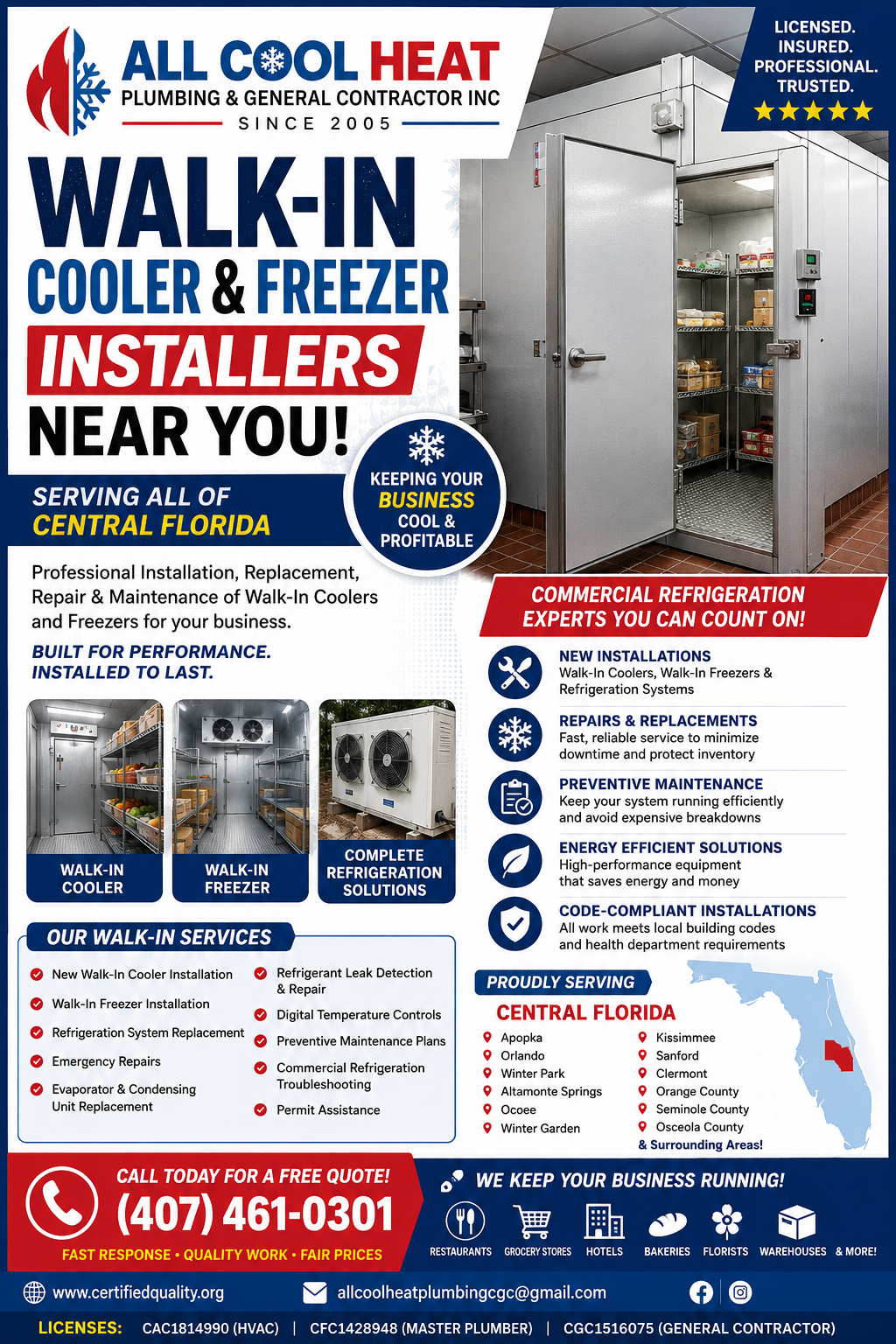  Commercial Refrigeration Service in Central Florida 
