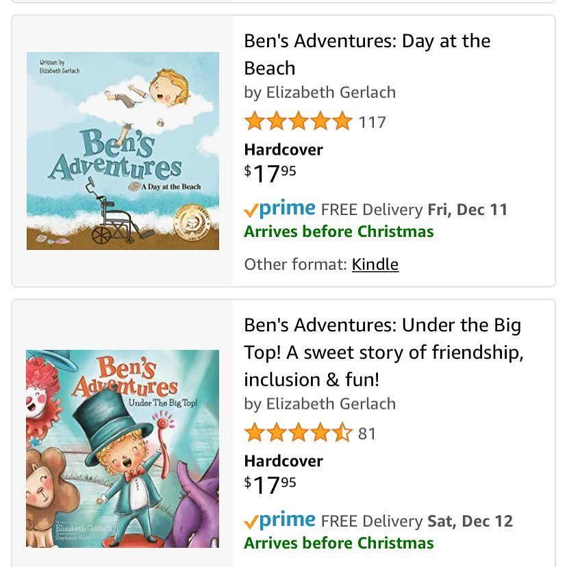 Still shopping?? If you&rsquo;re like me, the answer is YES! 
.
Give the gift of #inclusion and #reading with @bens_adventures_book . Available of @amazon . And they Arrive By 🎄Christmas 🎄❤️❤️❤️
.
Inspired by my son Benjamin, Ben&rsquo;s Adventures