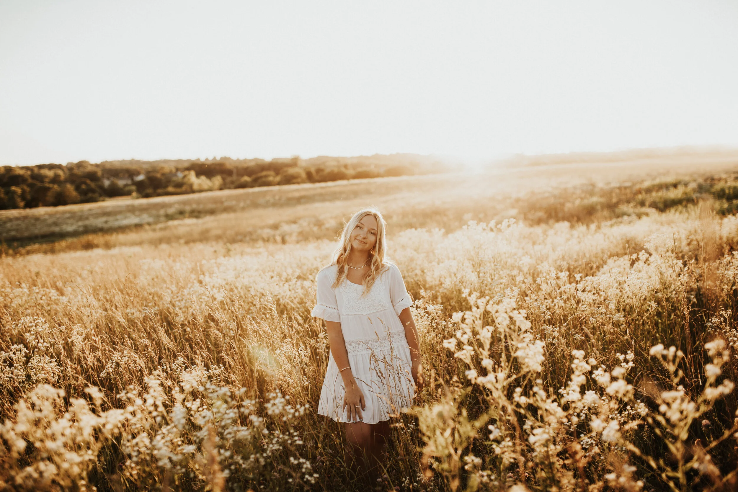 Olivia — West Bottoms, Rooftop, + Golden Field Senior Photos